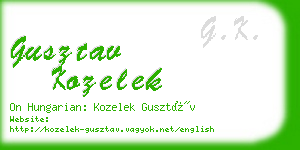 gusztav kozelek business card